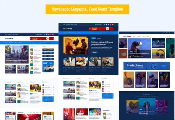 react-template-magazine-blog-newspaper-template