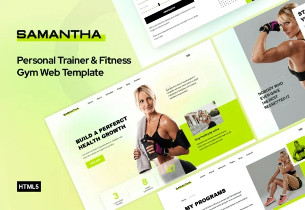 samantha-personal-trainer-fitness-gym-template