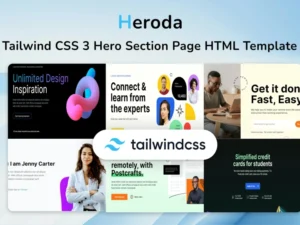 tailwind-css-3-hero-section-html-template-heroda