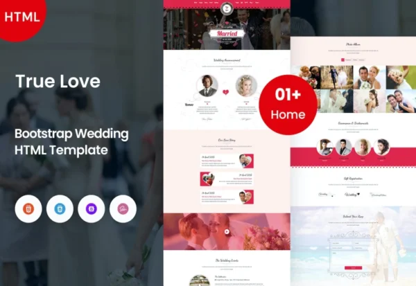 true-love-bootstrap-wedding-template-2